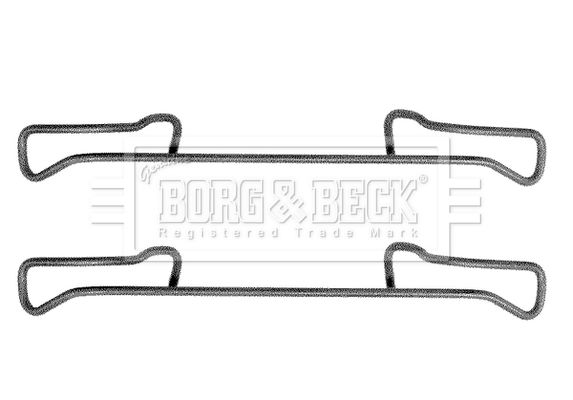 BORG & BECK Комплектующие, колодки дискового тормоза BBK1178